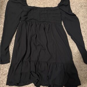 Miami Black Dress with Flowy Sleeves